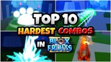 Top 10 Hardest Combos In Blox Fruits! update 23