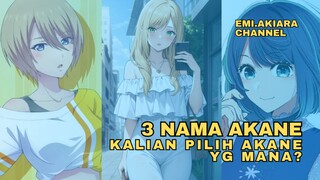 Tiga Waifu Bernama Akane, Kalian Pilih Yang Mana?