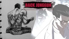 menggambar back Jonggun lookism