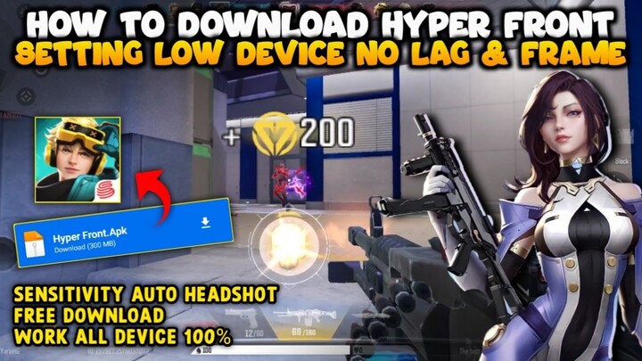 Cara Download hyper front (Apk+obb) no vpn work 100% & Setting No Lag  Hp Kentang | Vallorant mobile