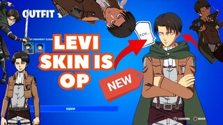 *NEW* LEVI SKIN IN FORTNITE IS OP - Build Showcase Attack On Titan Skin - Fortnite