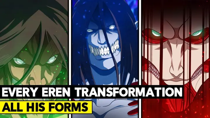 EVERY EREN TITAN FORM EXPLAINED! Colossal, Founding, Warhammer, Attack FULL POWER! - Attack on Titan