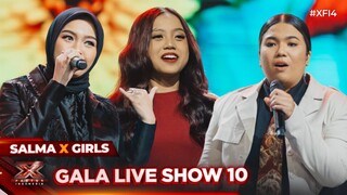 Salma X  Alicia X Marisa - Bunga Hati - Gala Live Show 10 - X Factor Indonesia 2024