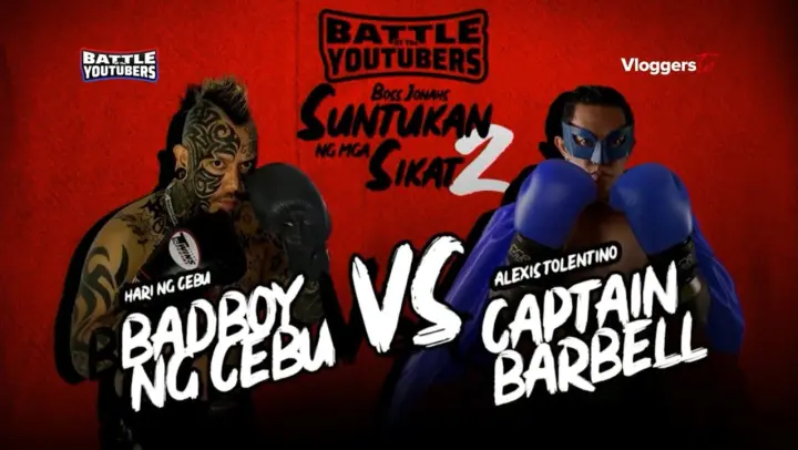 BadBoy ng Cebu Vs Captain Barbell (Alexis Tolentino) Full Fight, Battle of The Youtubers