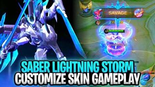 Saber Lightning Codename Storm Legends Customize Skin Gameplay | Mobile Legends: Bang Bang