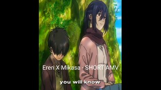 Eren X Mikasa " walaupun terasa sakit, aku akan tetap disisi-mu" - SHORT AMV