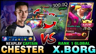Chester Nexplay Captain High IQ Selena Gameplay Totally Outlplayed Top 1 Global XBorg in Rank ~ MLBB