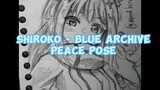 Draw Shiroko - Blue Archive with Peace Pose | Gabutarc_130