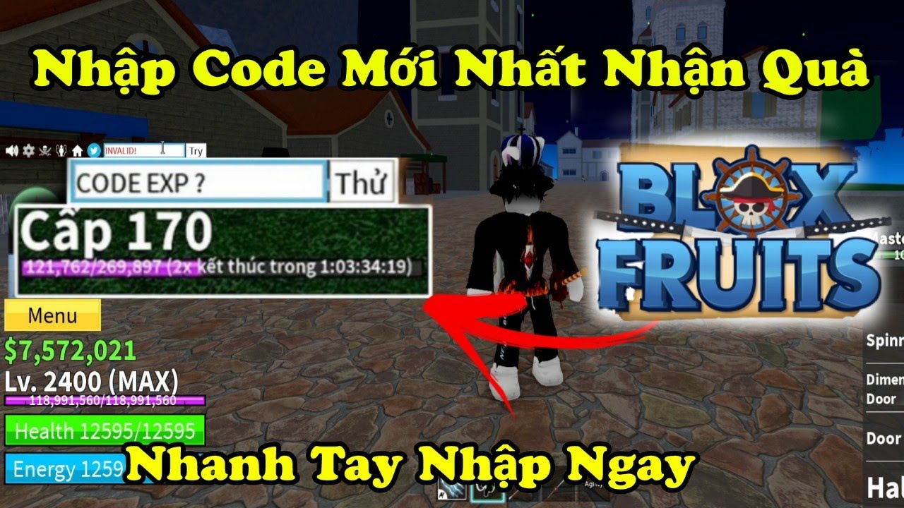 Code Blox Fruit Update 21 mới nhất 2023, Stat Resets, x2 EXP