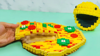 LEGO PACMAN พิซซ่าโฮมเมดที่ดีที่สุด - สูตรพิซซ่า STOP MOTION COOKING - เลโก้ในชีวิตจริง