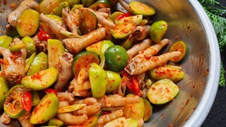 Chân Gà Sốt Thái trộn cóc non đậm đà, cay ngon khó cưỡng