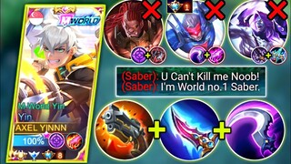 YIN VS TOP GLOBAL SABER IN RANKED  || YIN BEST BUILD AND EMBLEM 2022 | MOBILE LEGENDS