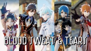 【MMD/Genshin Impact】  Blood Sweat & Tears - 4K 60FPS - Liyue Husbandos