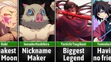 Demon Slayer Characters Record Holders I Otaku Senpai Comparisons
