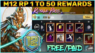 M12 Royal Pass 1 To 50 Rp Rewards || Month 12 Official Release Date || BGMI/Pubg M12 Rp Leaks.