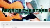 Rewrite The Stars - James Arthur - Fingerstyle Guitar (Tabs) Chords