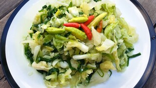 วิธีทำส้มผัก(ผักดองอิสาน) สูตรใส่น้ำมะพร้าว คั้นเช้ากินเย็น ไม่ต้องรอข้ามคืน!!
