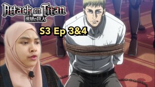 ERWIN WILL BE EXECUTED ?!! | Attack On Titan S3 Ep 3-4 REACTION INDONESIA