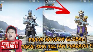 PRANK RANDOM PAKAI SKIN PHARAOH DAN PAKAI SKIN MOBIL SULTAN , BEGINILAH RESPONNYA !! - PUBG MOBILE