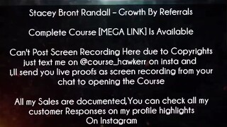 Stacey Bront Randall Course Growth By Referrals Download