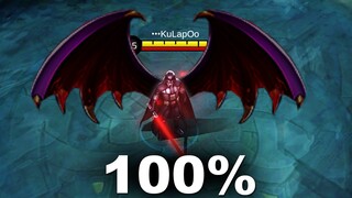 DARTH VADER ARGUS 100% WIN | EPIC COMEBACK GAMEPLAY | MOBILE LEGENDS