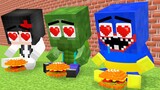 Monster School : HUGGY WUGGY FAT Become Strong because BABY ZOMBIE - Sad Story - Minecraft Animation