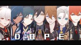 [ เก็นชินโอมแพกtMMD] Tivat Boys Group-DOPE