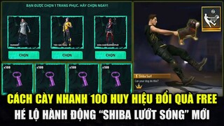 Free Fire | Cách Cày Nhanh Lấy 100 Chìa Khóa Đổi Quà Thách Đấu - Hé Lộ Hành Động Shiba Lướt Sóng Mới