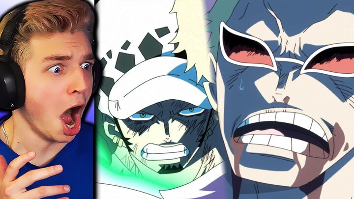 LAW GAMMA KNIFE VS. DOFLAMINGO!! (one piece reaction)