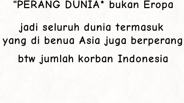 Skenario kasar dan umum Perang Dunia 2