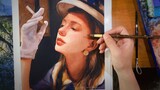 How to elegantly remove makeup from a character (watercolour)