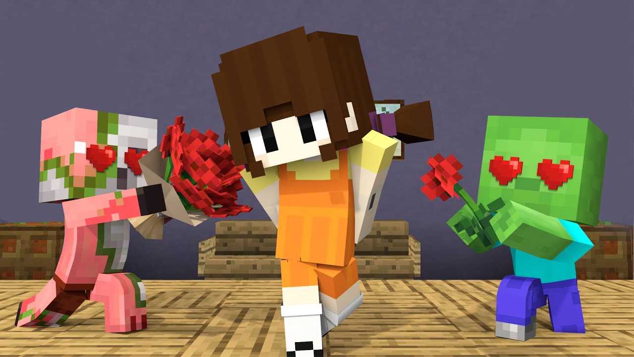 Monster School: Love Curse Challenge - Zombie and Squid Game Doll love  story | Minecraft Animation - Bilibili
