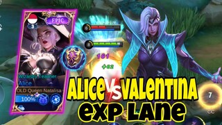 alice vs valentina di exp lane | niat counter malah di counter