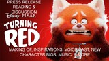 Disney and Pixar's Turning Red | Press Release Reading & Discussion (Advance, Character Bios, Music)