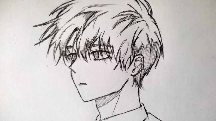 How to Draw a Basic Manga Boy Head Side View  StepbyStep Pictures   How 2 Draw Manga
