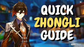 Quick Zhongli Guide for his Rerun (Weapon, Artifacts, Team Comps) | Genshin Impact