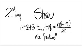 2nd/3ways: sum Show 1+2+3+...+n=n(1+n)/2