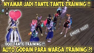 KETIKA DUO TANTE TRAINING BERSATU‼️BEGINI REAKSI PARA WARGA TRAINING 🤤 AUTO KLEPEK KLEPEK 🤣