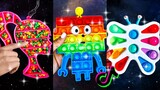Fidget Toys TikTok Compilation | Đồ chơi bóp bong bóng thư giãn Pop It Fidget màu cầu vồng