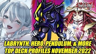 Labrynth, Hero, Pendulum, & More! Yu-Gi-Oh! Top Deck Profiles November 2022