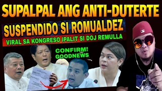 KONGRESO/ ROMUALDEZ SUSPÉNDÉD0 IPALIT si DOJ REMULLA/DINAKALIGTAS sa utos ng PANGULO REACTION VIDEO