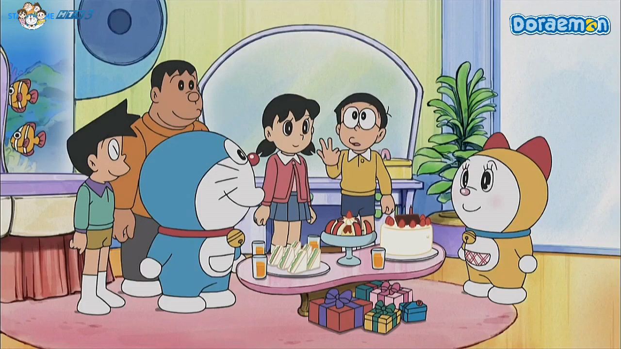 Bánh sinh nhật mèo máy Doraemon vui nhộn cho bé