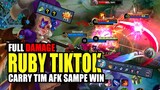 GAME KERAS, META RUBY TIKTOK FULL DAMAGE GENDONG TIM AFK SAMPE WIN #mobilelegends
