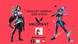 Valorant highlight Gameplay Sage and Neon Agent