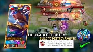 BRUNO VS NEW META PAQUITO CORE is Broken (satisfying comeback) | BRUNO BEST BUILD AND EMBLEM MLBB