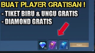 PLAYER GRATISAN MASUK !! TIKET BIRU & UNGU + DIAMOND GRATIS BURUAN ! STOK LIMITED