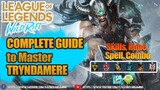 How To Play TRYNDAMERE Skills, Combo, Spell, Runes, Build for Beginners | LoL: WILD RIFT