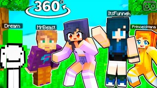 APHMAU and YOUTUBERS in Minecraft 360° (MrBeast, Dream, ItsFuneeh...)