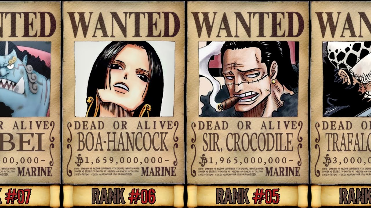 One Piece Shichibukai Wanted