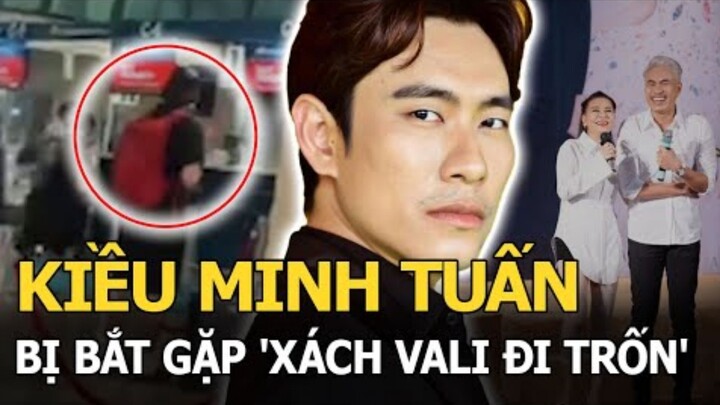 Kiều Minh Tuấn bị bắt gặp 'xách vali đi trốn' giữa tâm bão dư luận khi chia tay Cát Phượng